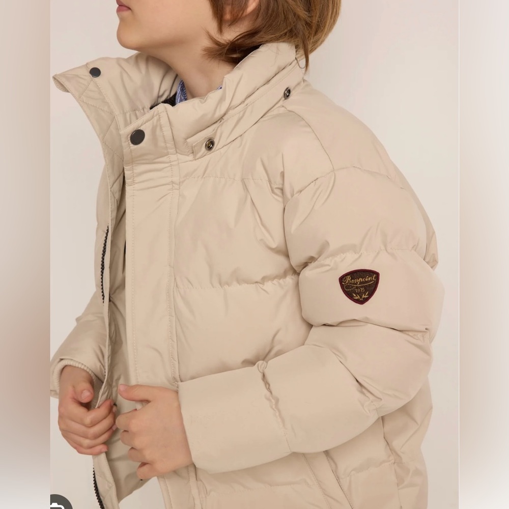Khaki puffer coat BONPOINT - boys coat brand new